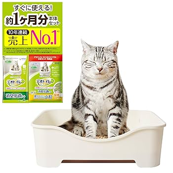 デオトイレ 猫砂 5袋セット Amazon.co.jp: 【固まる猫砂からの買い替えに】デオトイレ本体